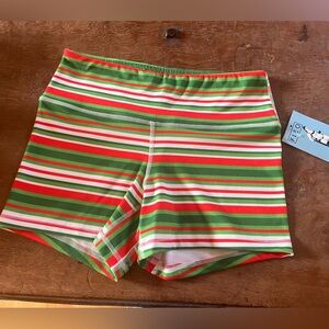Fleo Short Christmas Stripe New with tags. Size medium. 4” inseam